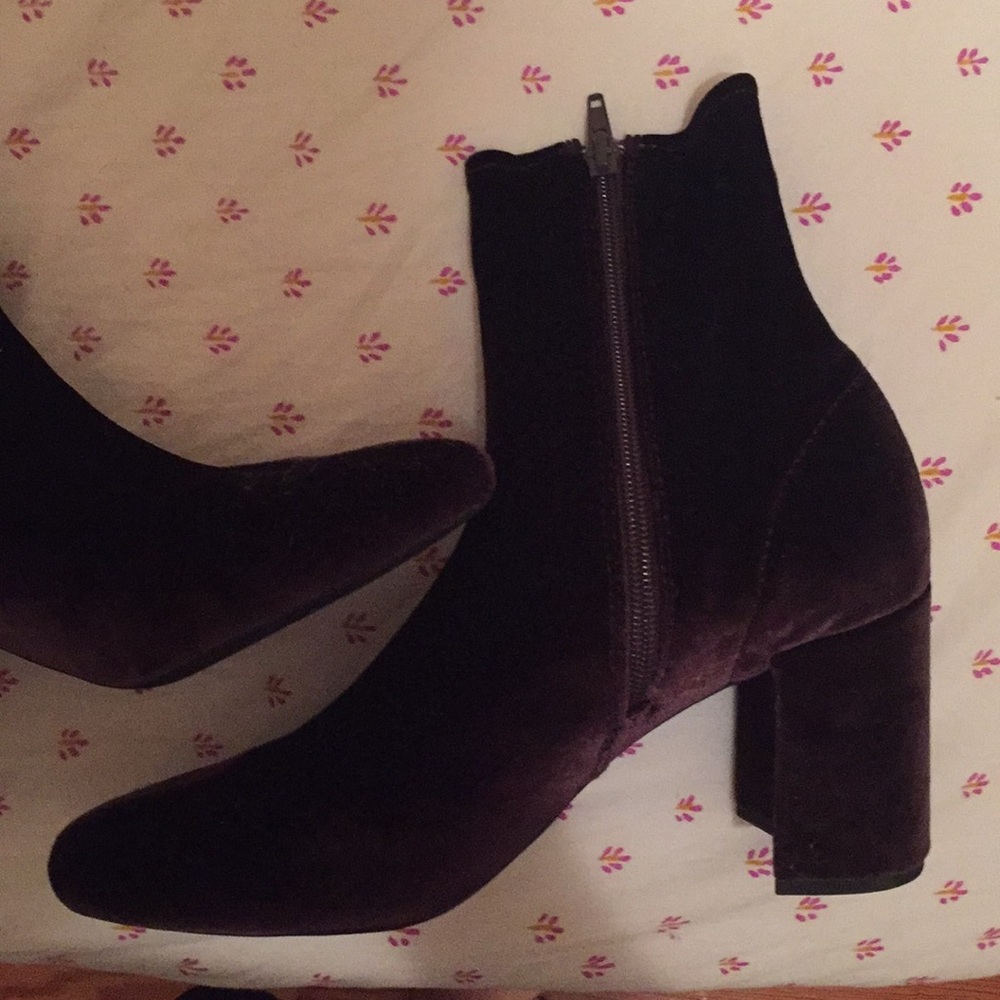 Jeffrey Campbell Velvet Ankle Booties - Picture 2 of 6